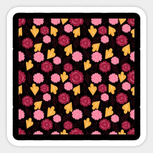 Flowers and Leaf Pattern Sticker